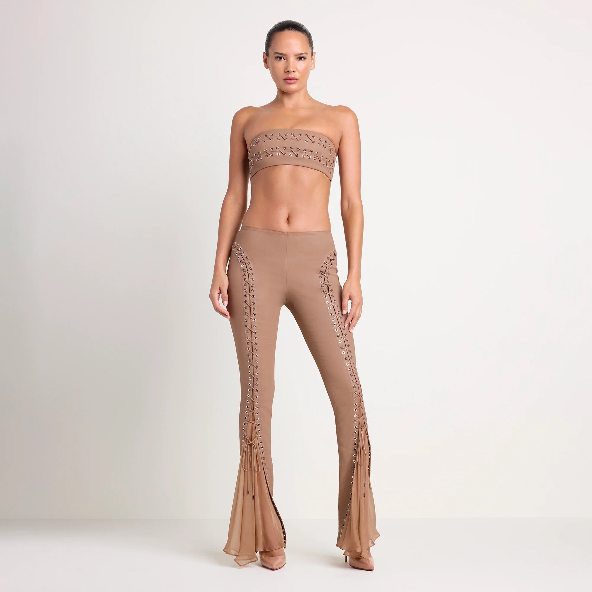 LUDOVIC DE SAINT SERNIN X SKIMS WAXED COTTON PANT | SIENNA