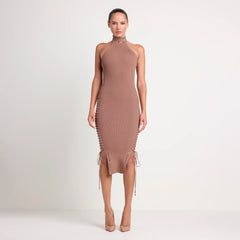LUDOVIC DE SAINT SERNIN X SKIMS REFINED KNIT HALTER DRESS | SIENNA