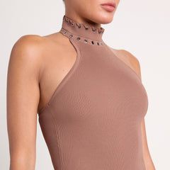 LUDOVIC DE SAINT SERNIN X SKIMS REFINED KNIT HALTER DRESS | SIENNA