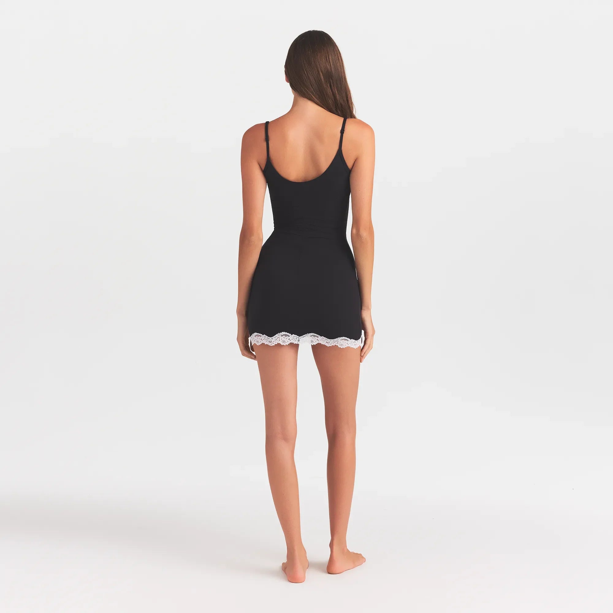 FITS EVERYBODY LACE SLIP DRESS | OBSIDIAN CONTRAST