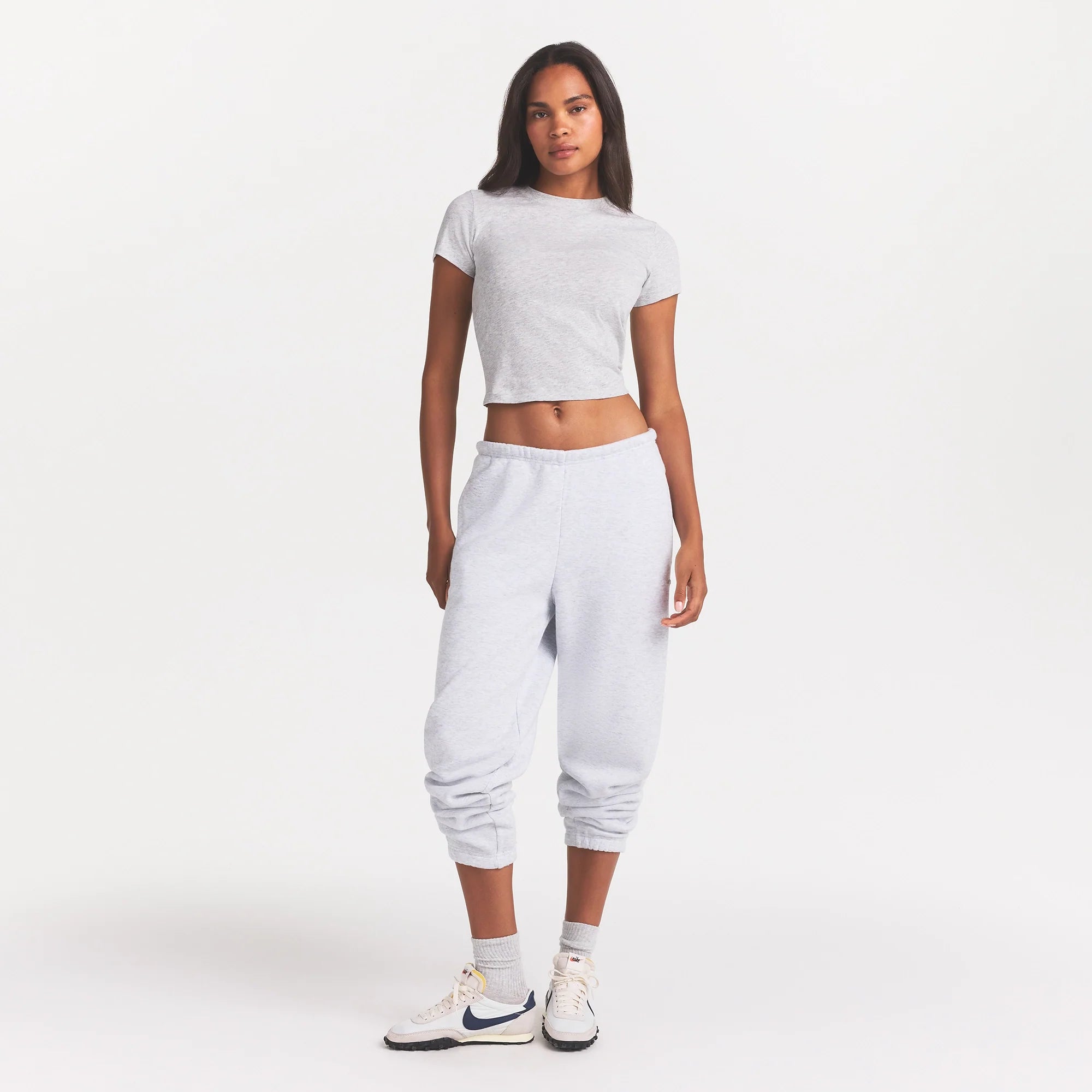 COTTON FLEECE JOGGER | LIGHT HEATHER GREY