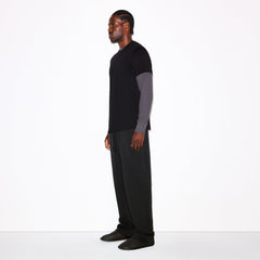 FLEECE LOUNGE MENS CLASSIC STRAIGHT LEG PANT | WASHED ONYX