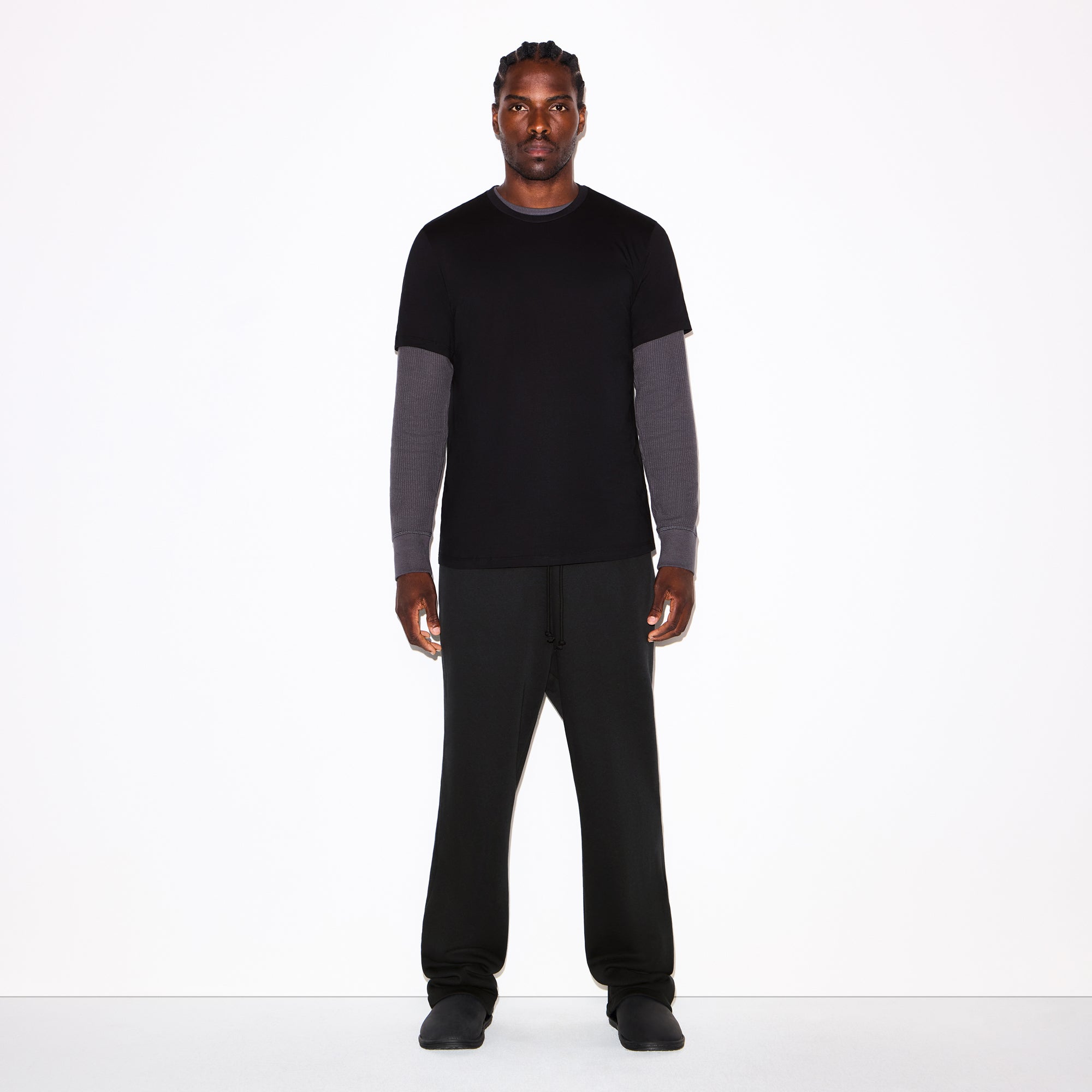 FLEECE LOUNGE MENS CLASSIC STRAIGHT LEG PANT | WASHED ONYX