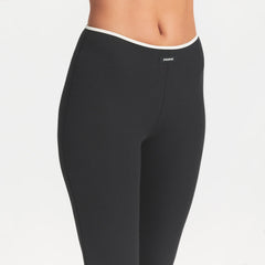 COTTON RIB LEGGING | SOOT CONTRAST
