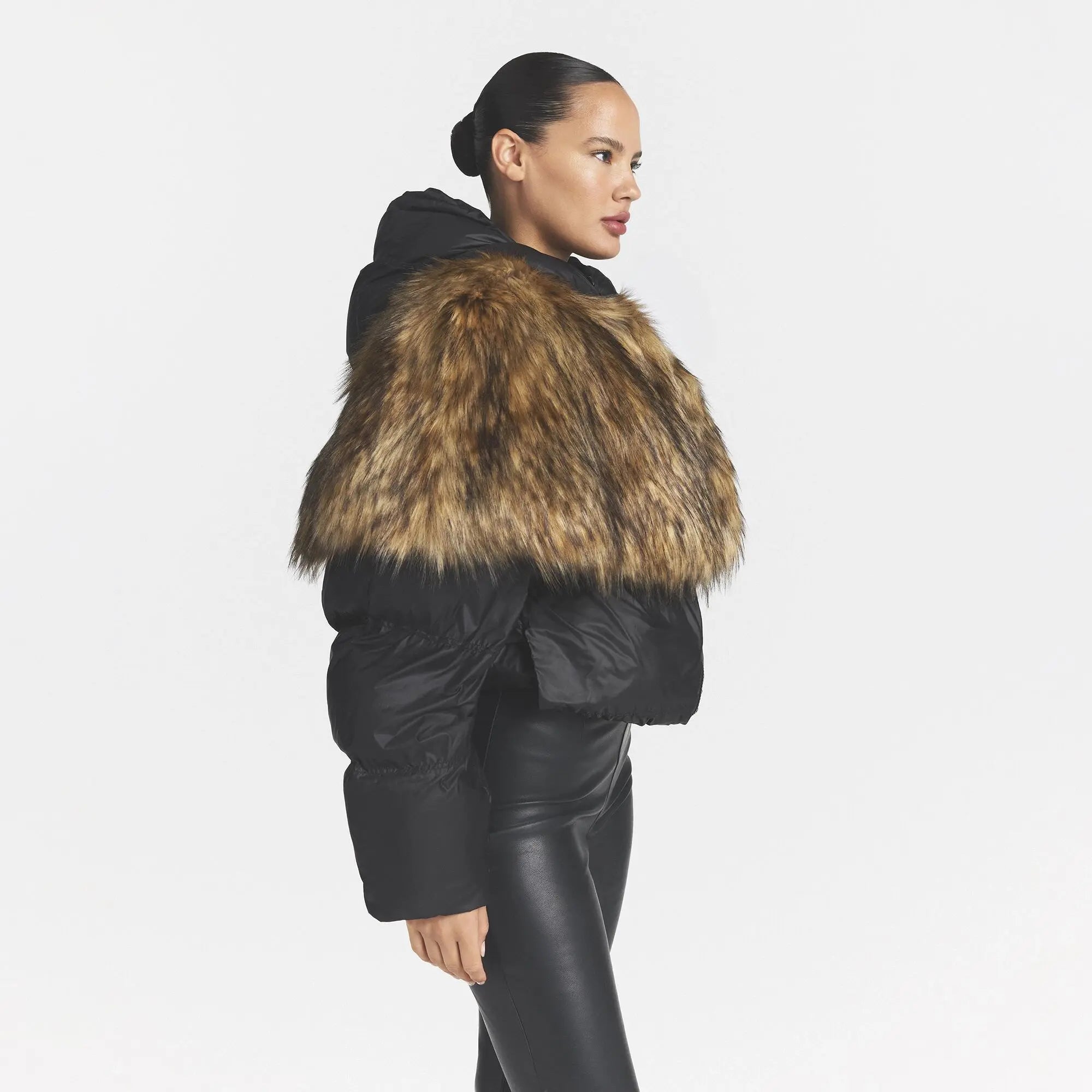 FAUX FUR STOLE | NEUTRAL ONYX MULTI