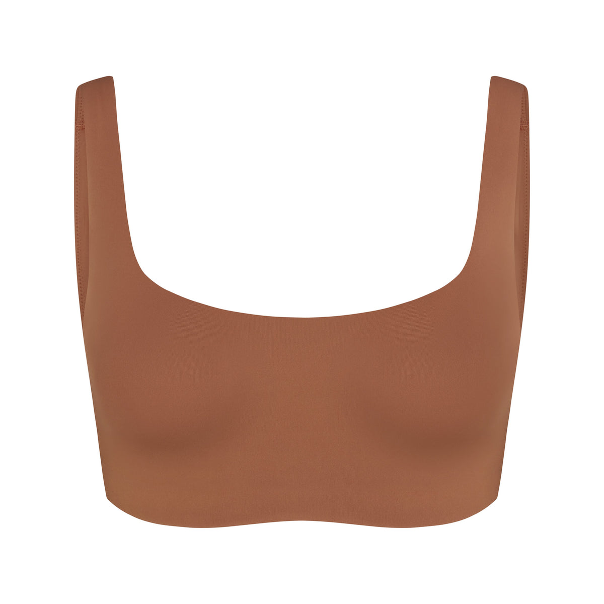 NikeSKIMS MATTE SCOOP NECK BRA | CAROB BROWN