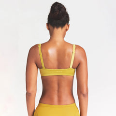NikeSKIMS SATIN SHINE PANELED PICOT BRA | CITRINE