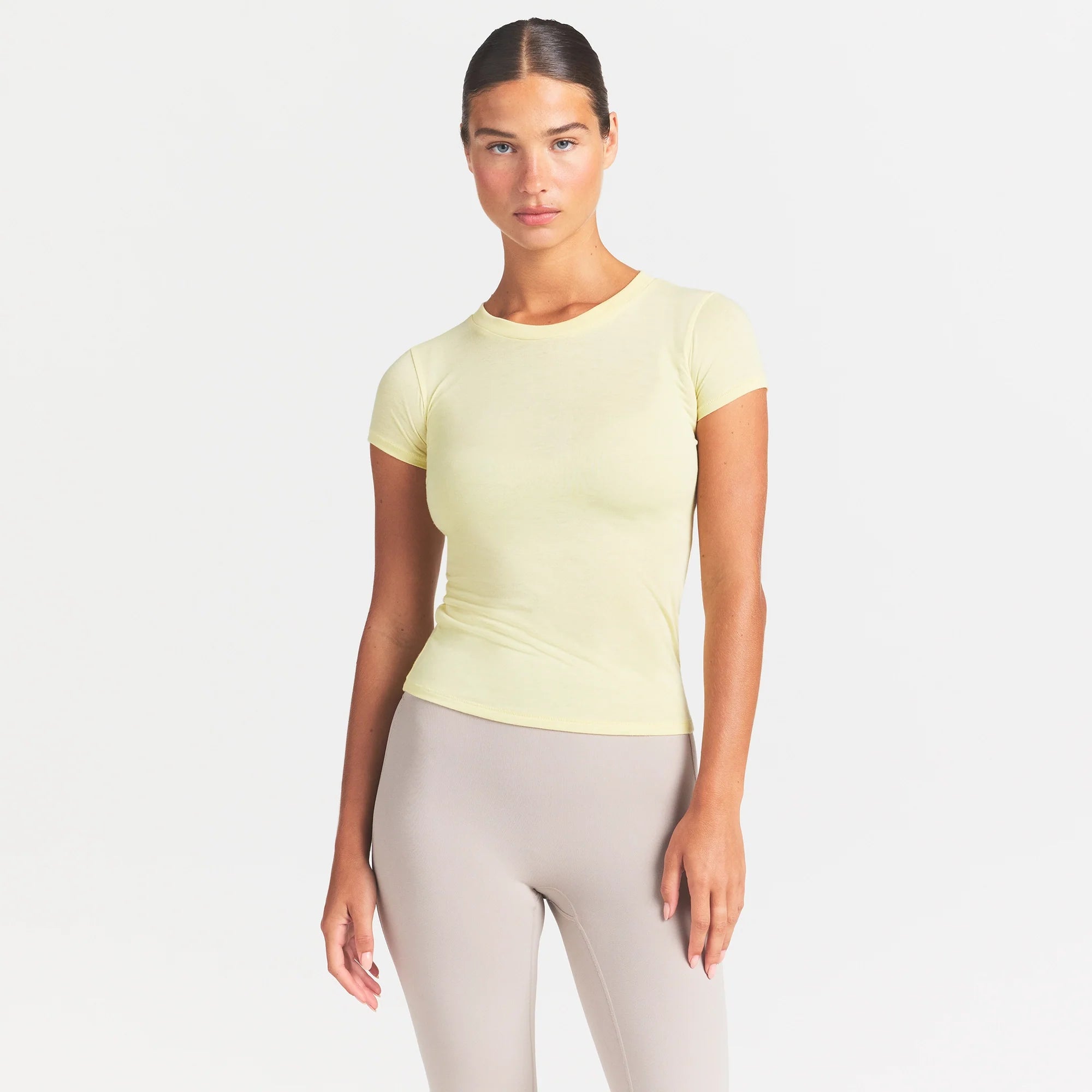 NikeSKIMS PERFORMANCE COTTON BLEND SHORT SLEEVE TOP | BICYCLE YELLOW