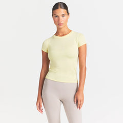 NikeSKIMS PERFORMANCE COTTON BLEND SHORT SLEEVE TOP | BICYCLE YELLOW