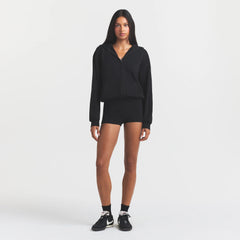 COTTON FLEECE ZIP UP ONESIE | ONYX