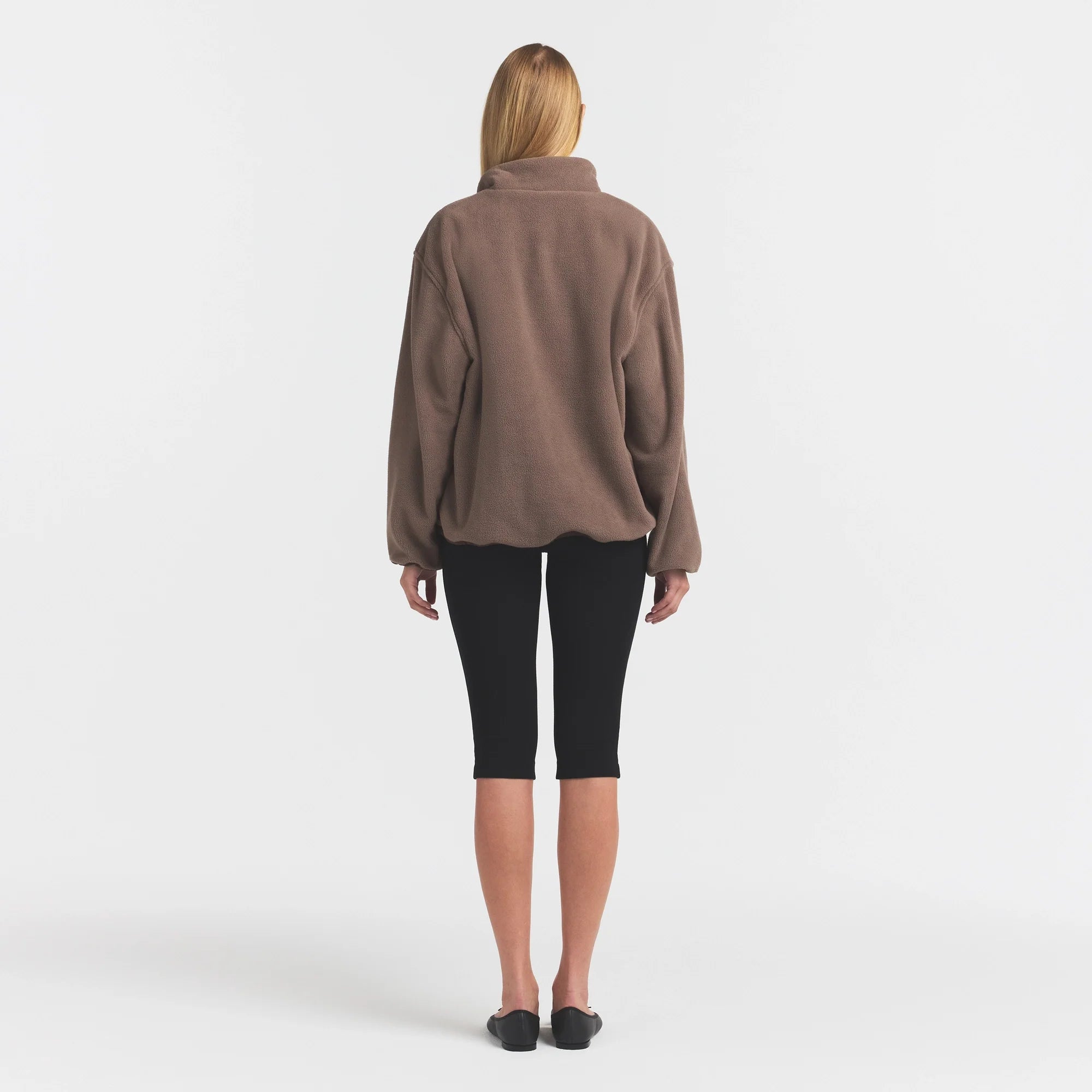 OUTDOOR FLEECE MOCK NECK ZIP UP JACKET | AMETHYST