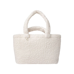 FAUX SHEARLING LARGE TOTE | IVORY