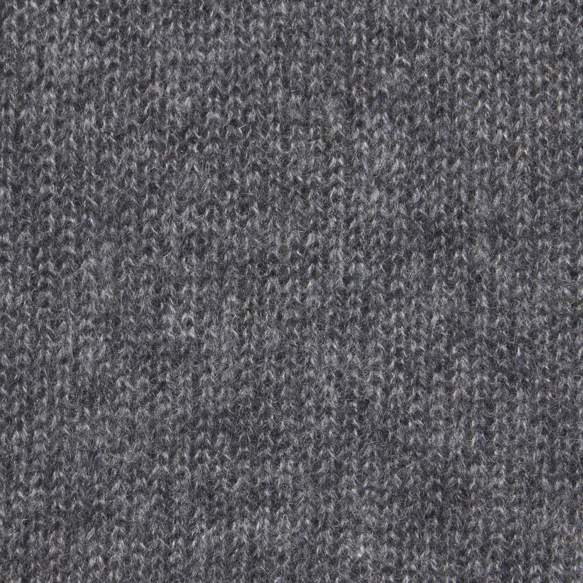 AIRY CASHMERE V-NECK PULLOVER | DARK HEATHER GREY