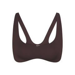 NikeSKIMS MATTE SHAPING SCOOP BRA | DARK SEPIA