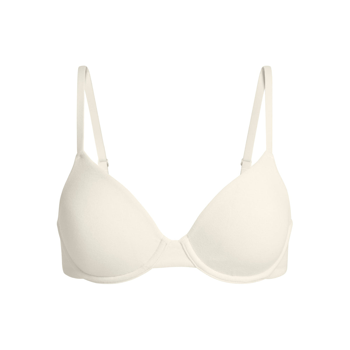 COTTON JERSEY T-SHIRT BRA | BONE