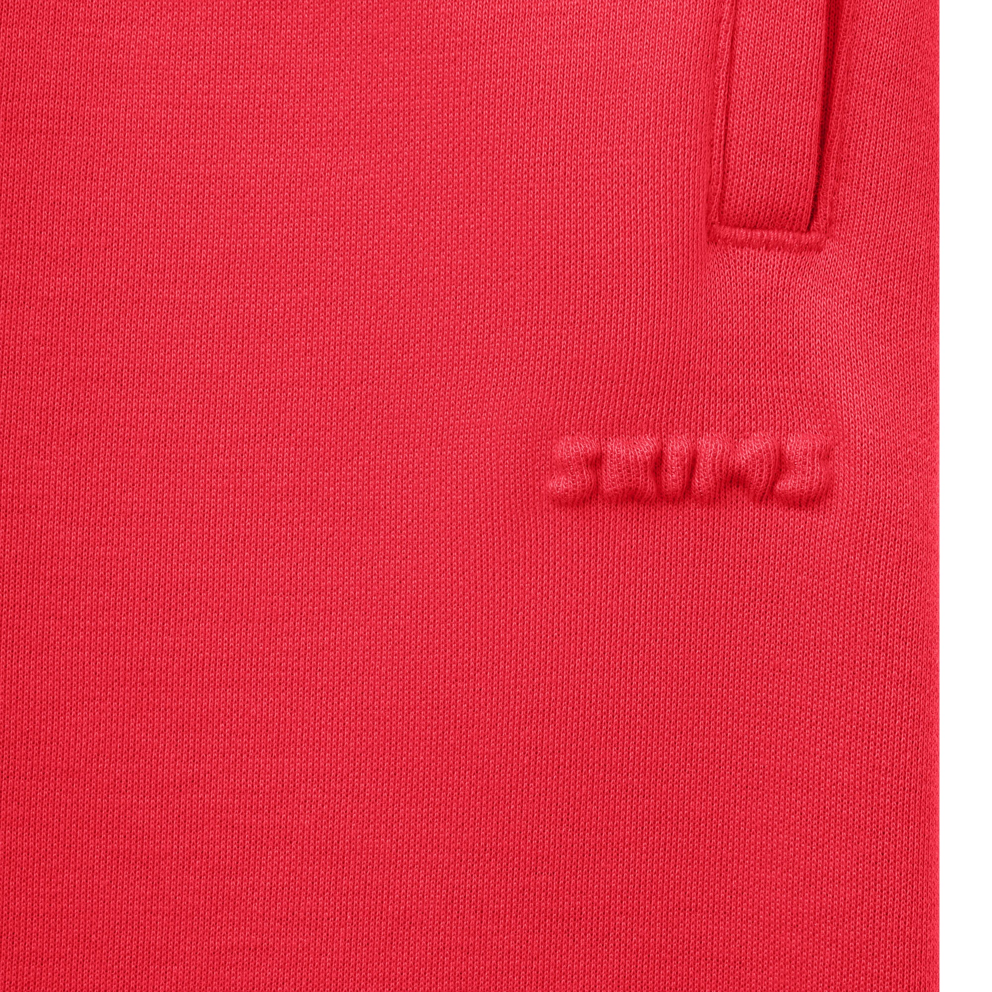 COTTON FLEECE SHRUNKEN CARDIGAN | WASHED RED