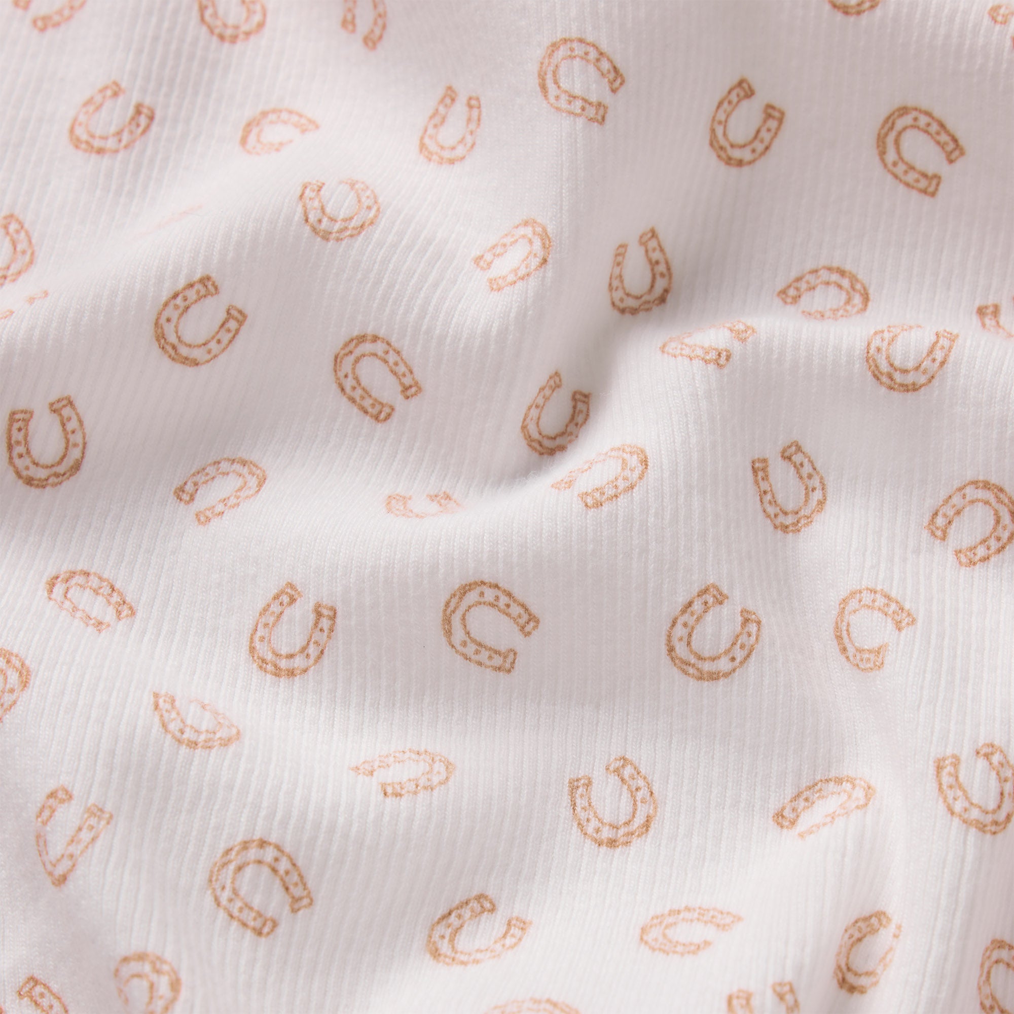 COTTON RIB TANK | OCHRE HORSESHOE PRINT