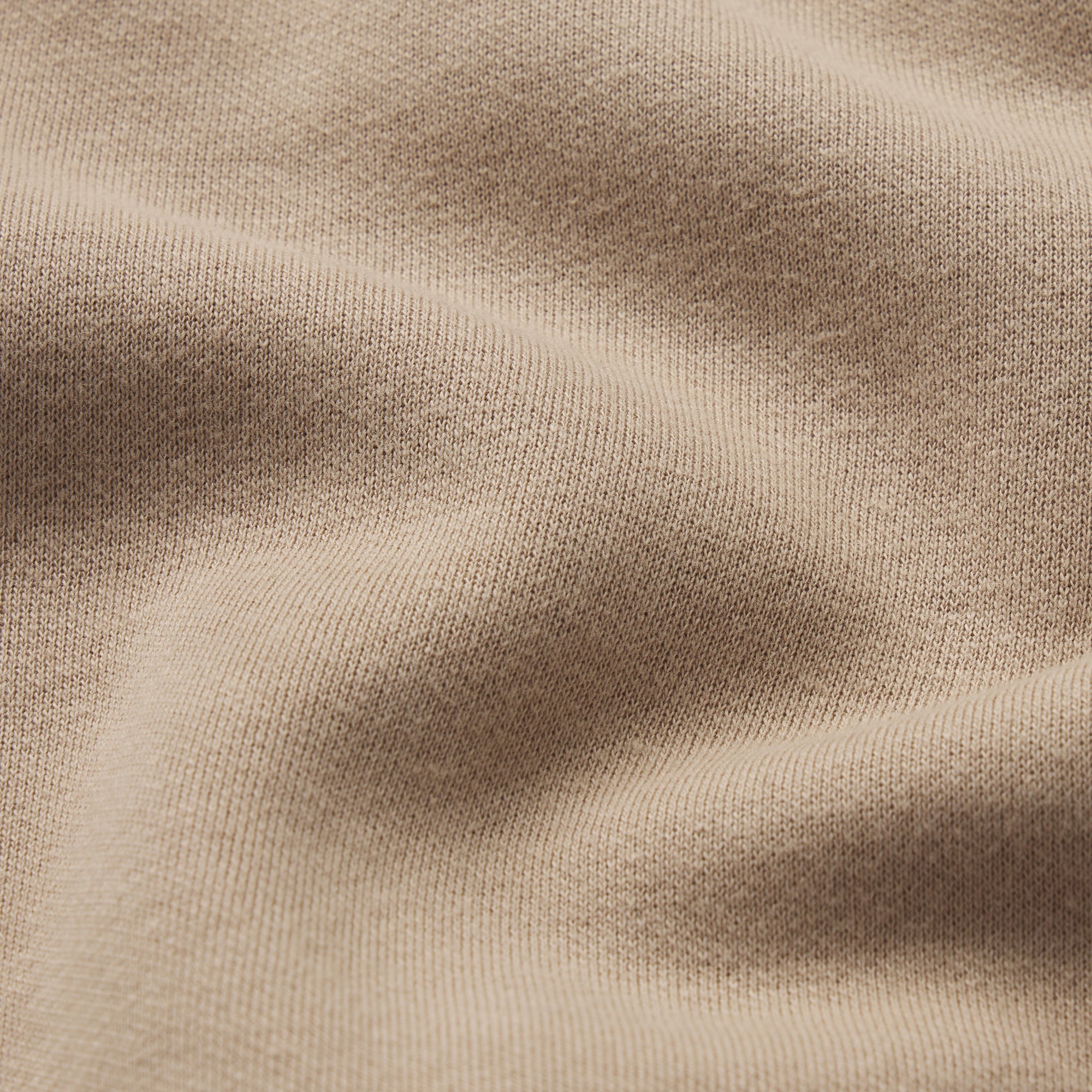 COTTON FLEECE CROPPED HOODIE WITH EMBOSSED LOGO | LATTE