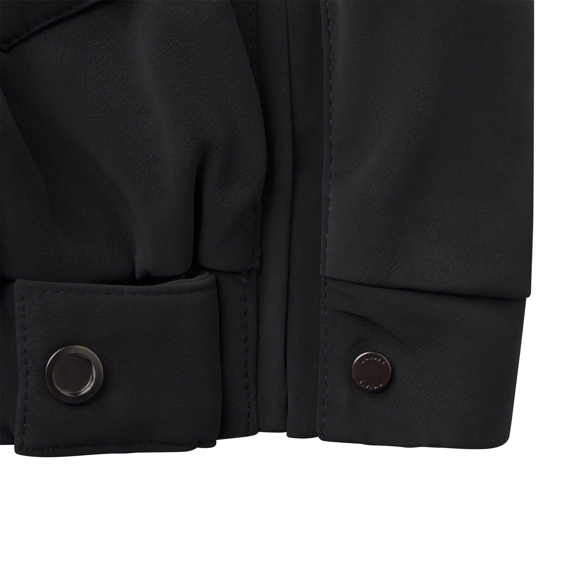 FAUX SUEDE HALF ZIP JACKET | ONYX