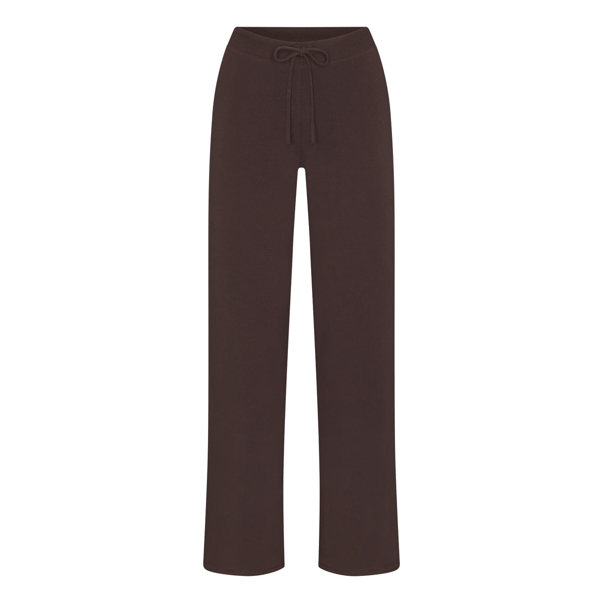 COTTON JERSEY STRAIGHT LEG PANT | ESPRESSO