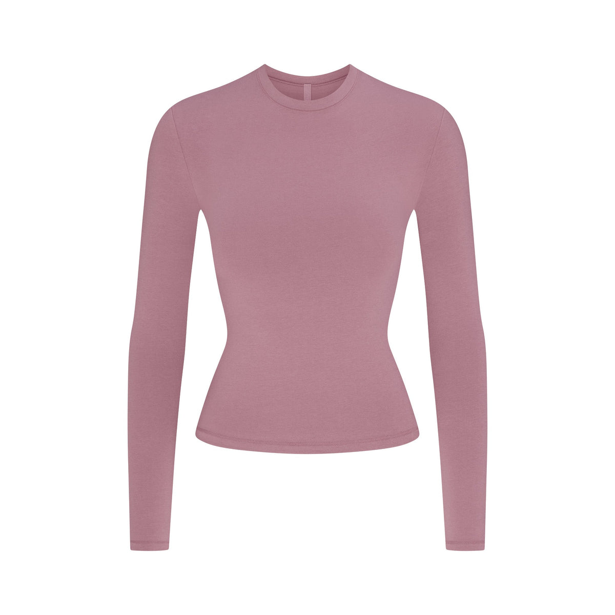 COTTON JERSEY LONG SLEEVE T-SHIRT | MUTED MAUVE