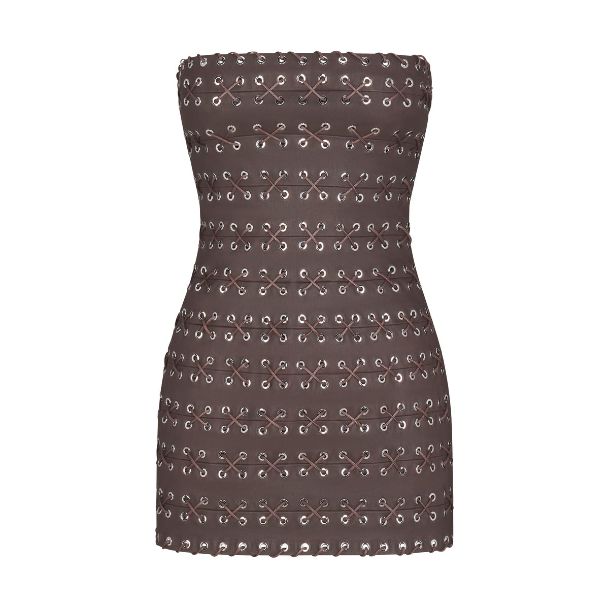 LUDOVIC DE SAINT SERNIN X SKIMS WAXED COTTON MINI DRESS | COCOA