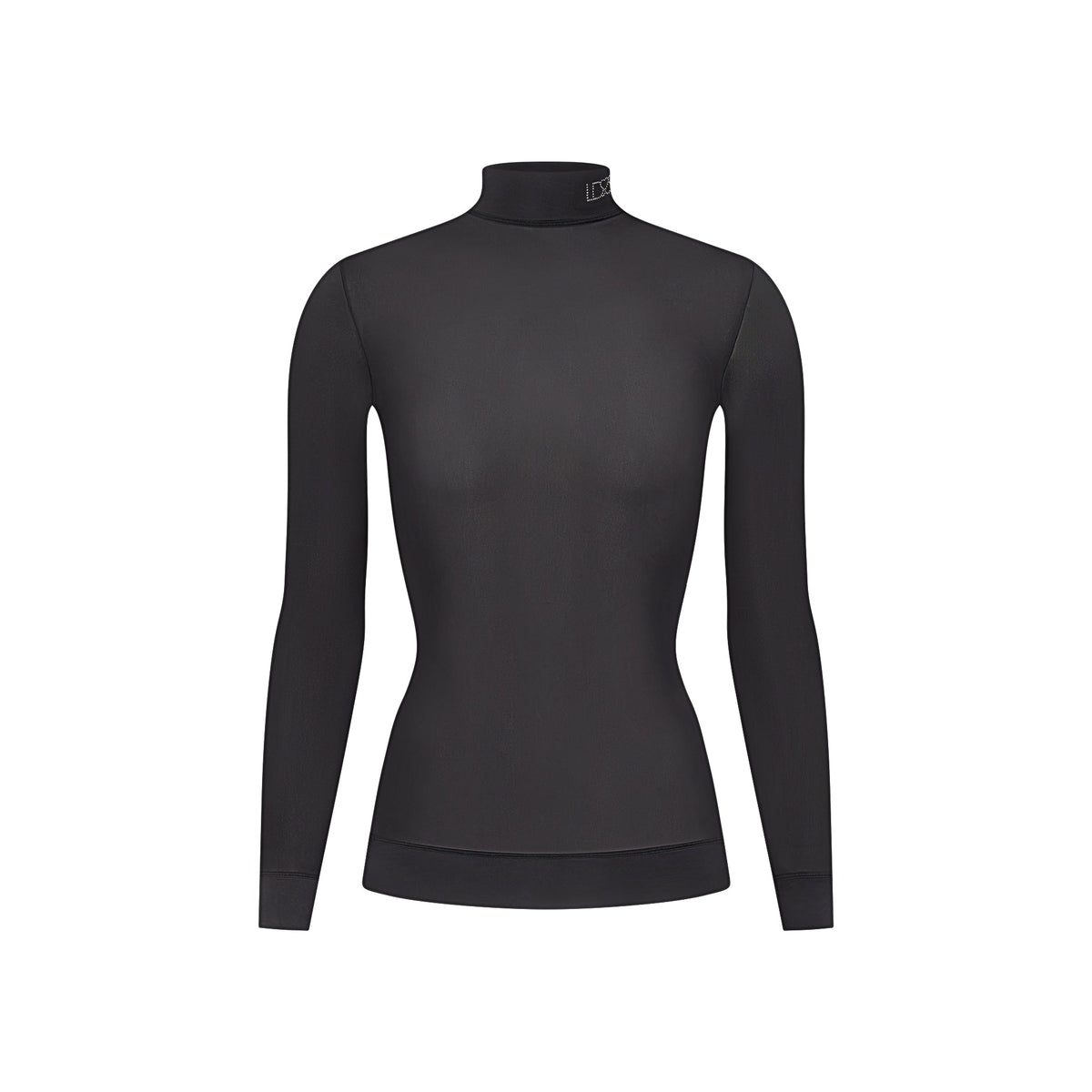 LUDOVIC DE SAINT SERNIN X SKIMS MILKY SHEER MOCK NECK LONG SLEEVE TOP | ONYX