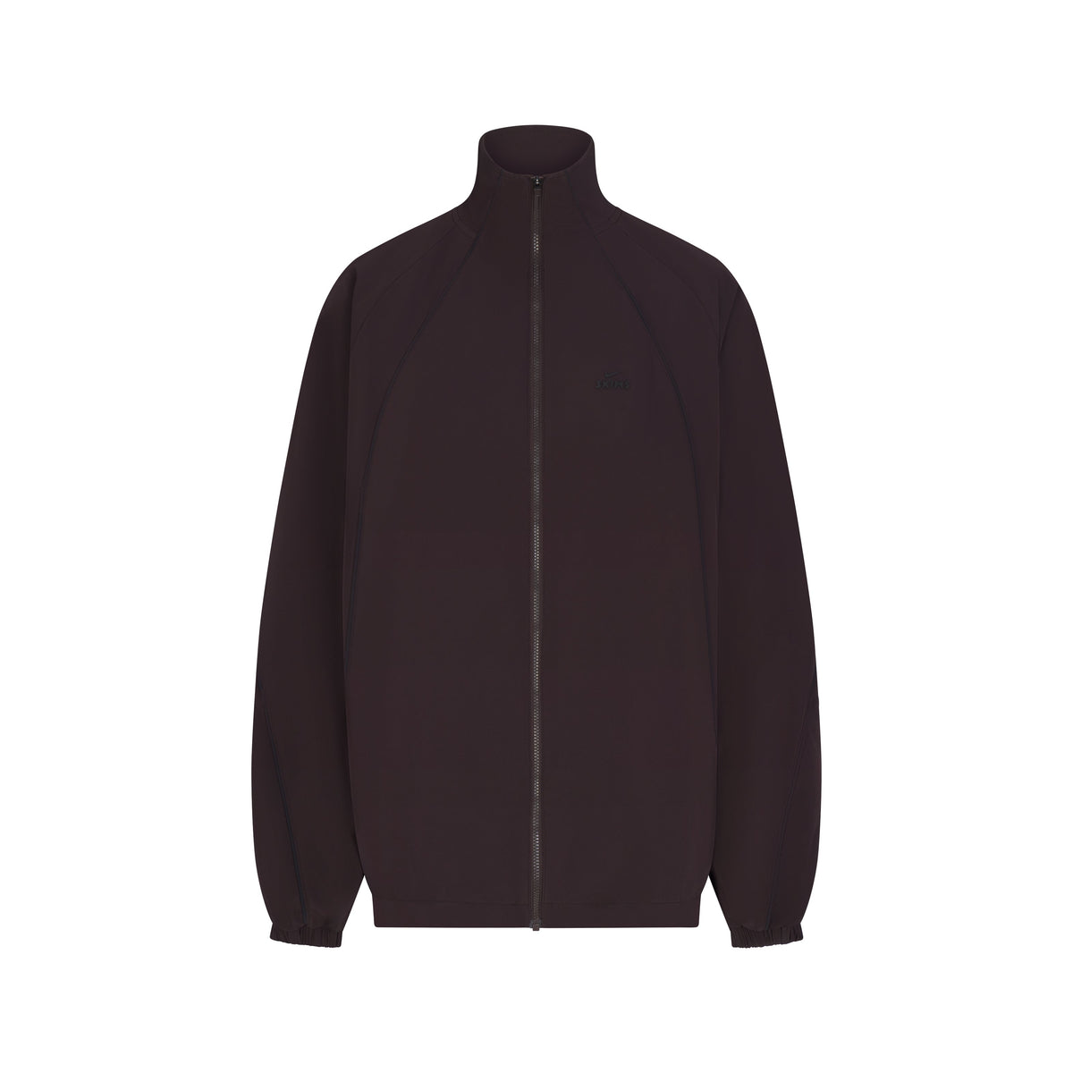 NikeSKIMS STRETCH NYLON OVERSIZED TRACK JACKET | DARK ROAST