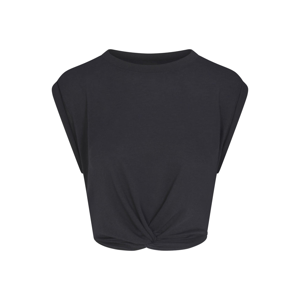 NikeSKIMS PERFORMANCE COTTON BLEND CROP TWIST TANK | OBSIDIAN