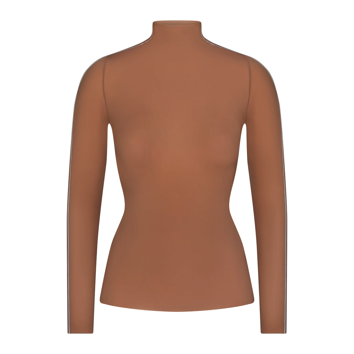NikeSKIMS WEIGHTLESS LAYERS MOCK NECK LONG SLEEVE TOP | CAROB BROWN