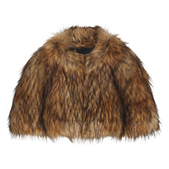 FAUX FUR STOLE | NEUTRAL ONYX MULTI