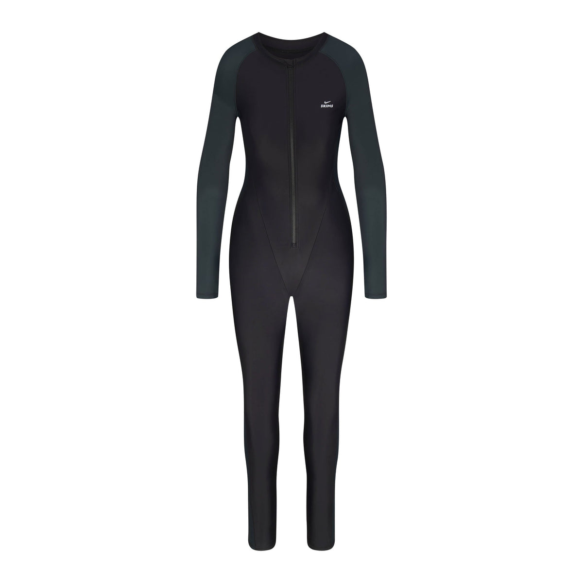 NikeSKIMS SHINE ZIP FRONT LONG ONE PIECE | OBSIDIAN/ DARK TEAL