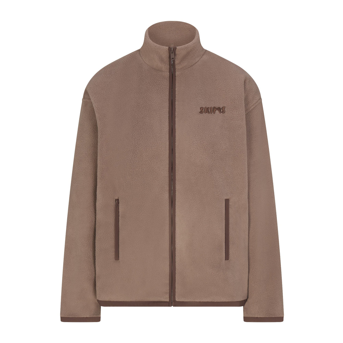 OUTDOOR FLEECE MOCK NECK ZIP UP JACKET | AMETHYST