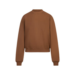 COTTON FLEECE CREWNECK | BISON