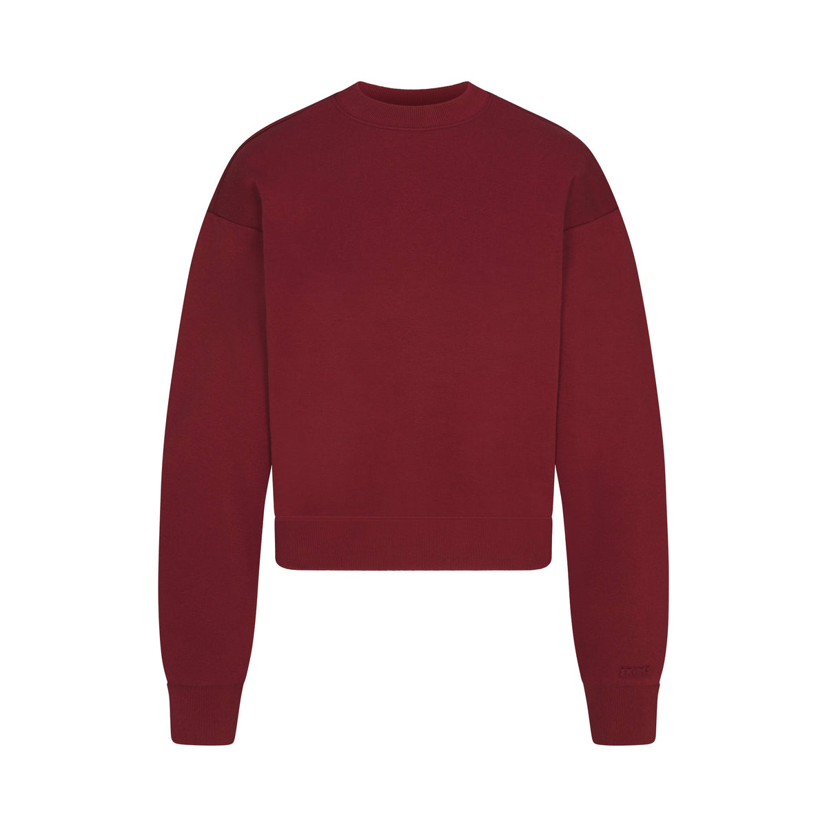 COTTON FLEECE CREWNECK | MERLOT