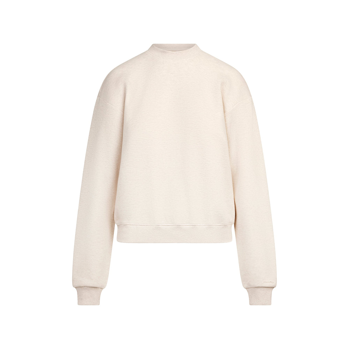 COTTON FLEECE CREWNECK | OATMEAL HEATHER