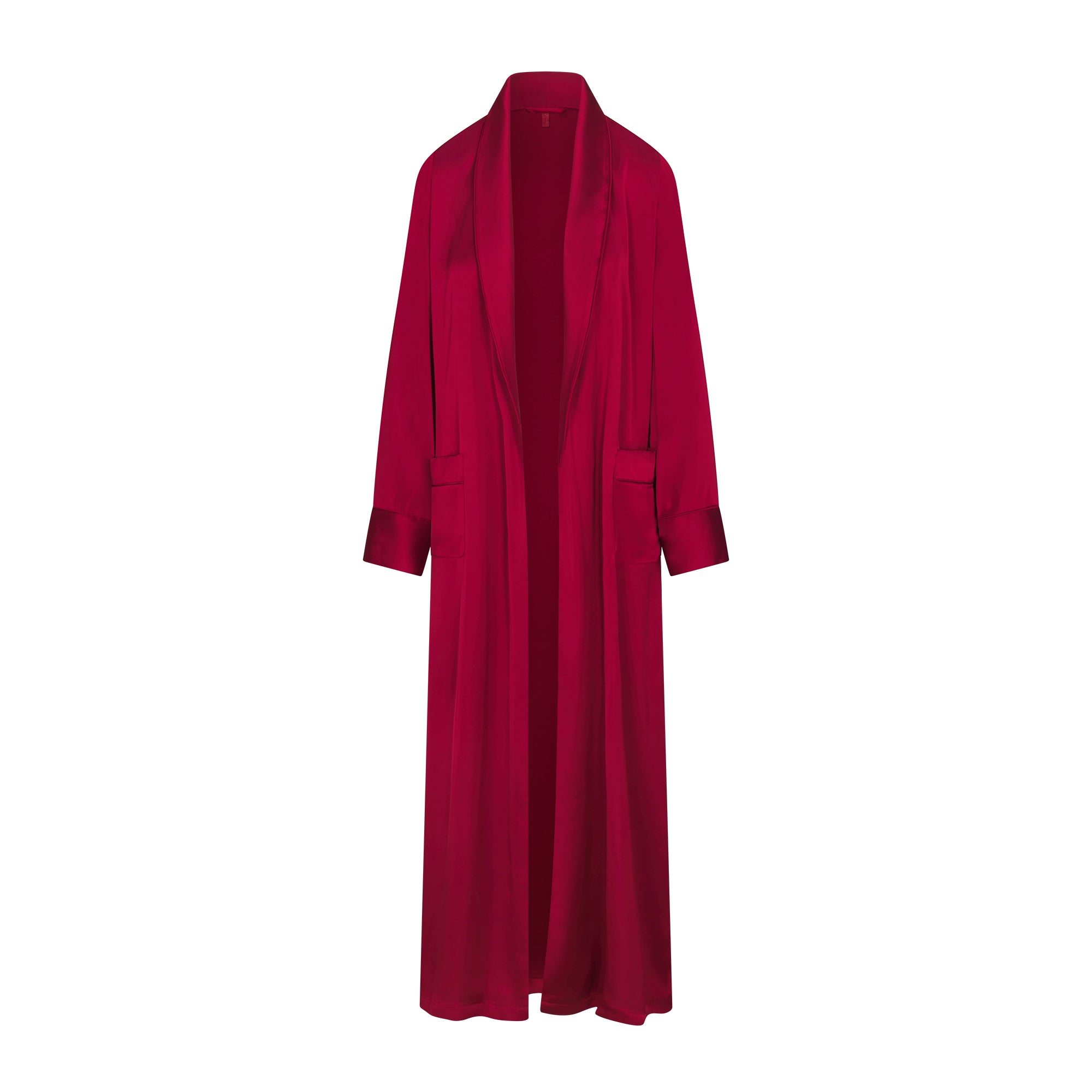 WOVEN SHINE LONG ROBE | BRICK