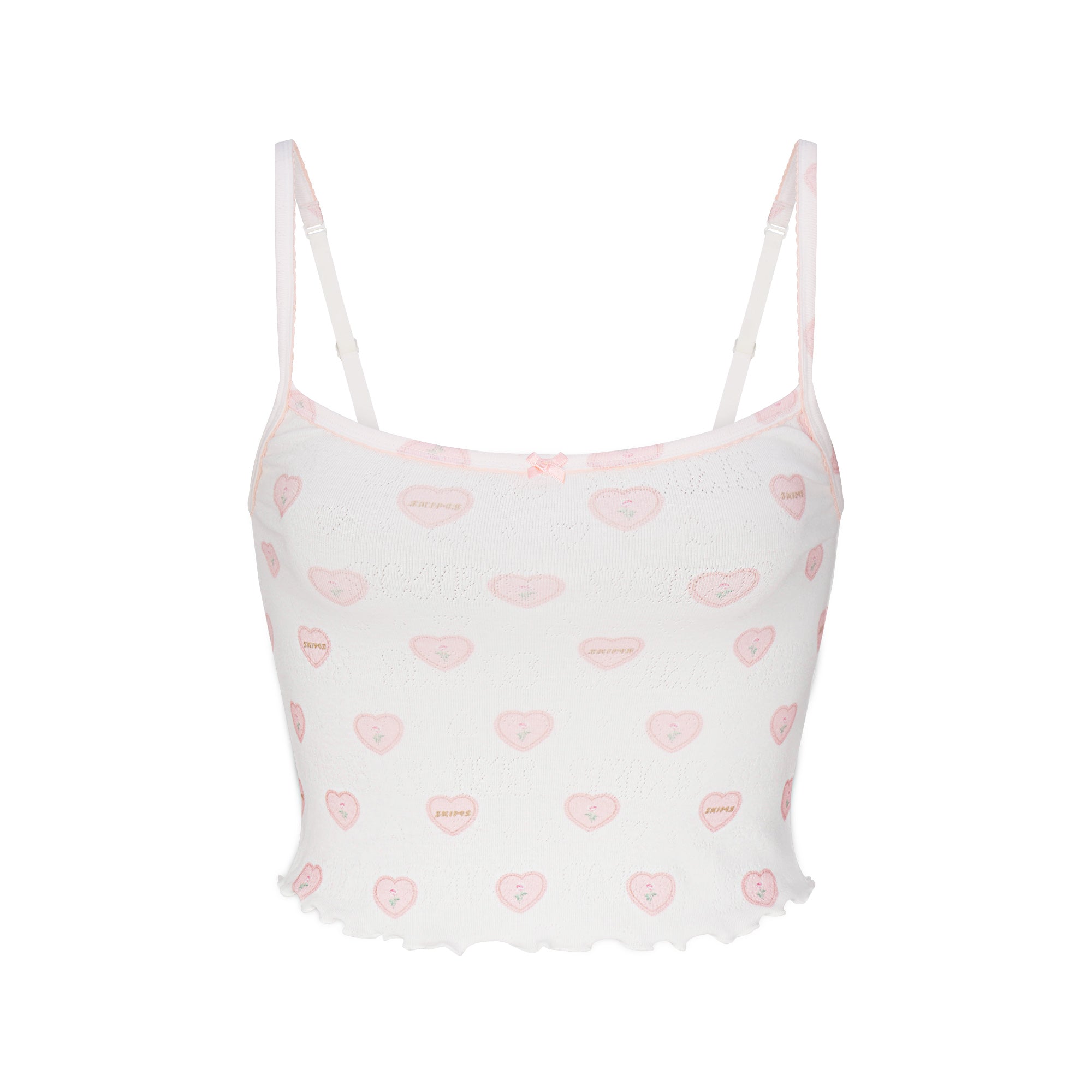 LOGO POINTELLE CAMI SLEEP SET | SNOW LACE HEARTS
