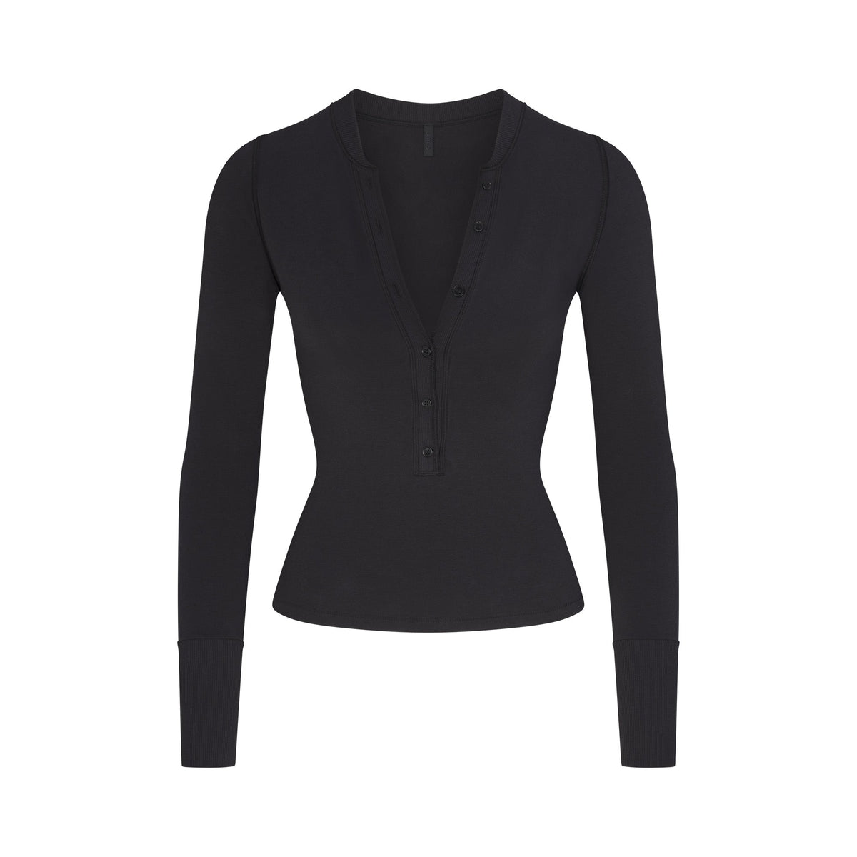 COTTON JERSEY HENLEY LONG SLEEVE | SOOT