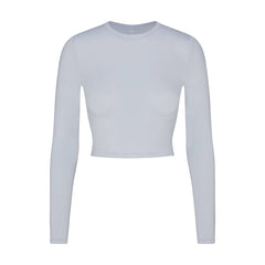 SKIMS SLEEP SUPER CROPPED LONG SLEEVE | ZEN BLUE