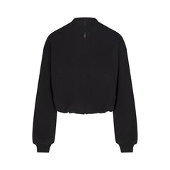 COTTON FLEECE BOMBER JACKET | ONYX