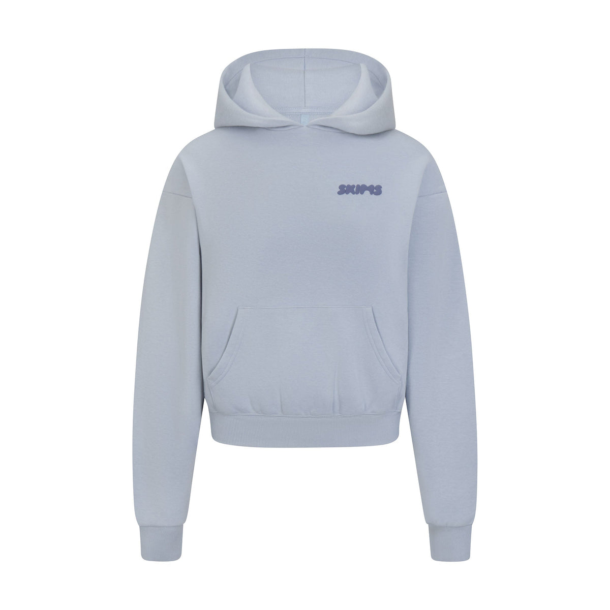 COTTON FLEECE HOODIE WITH EMBOSSED LOGO | FOG
