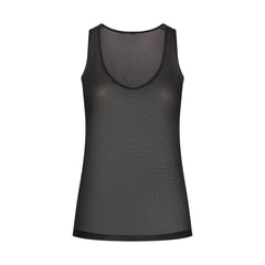 SLINKY KNIT SCOOP LONG TANK | OBSIDIAN