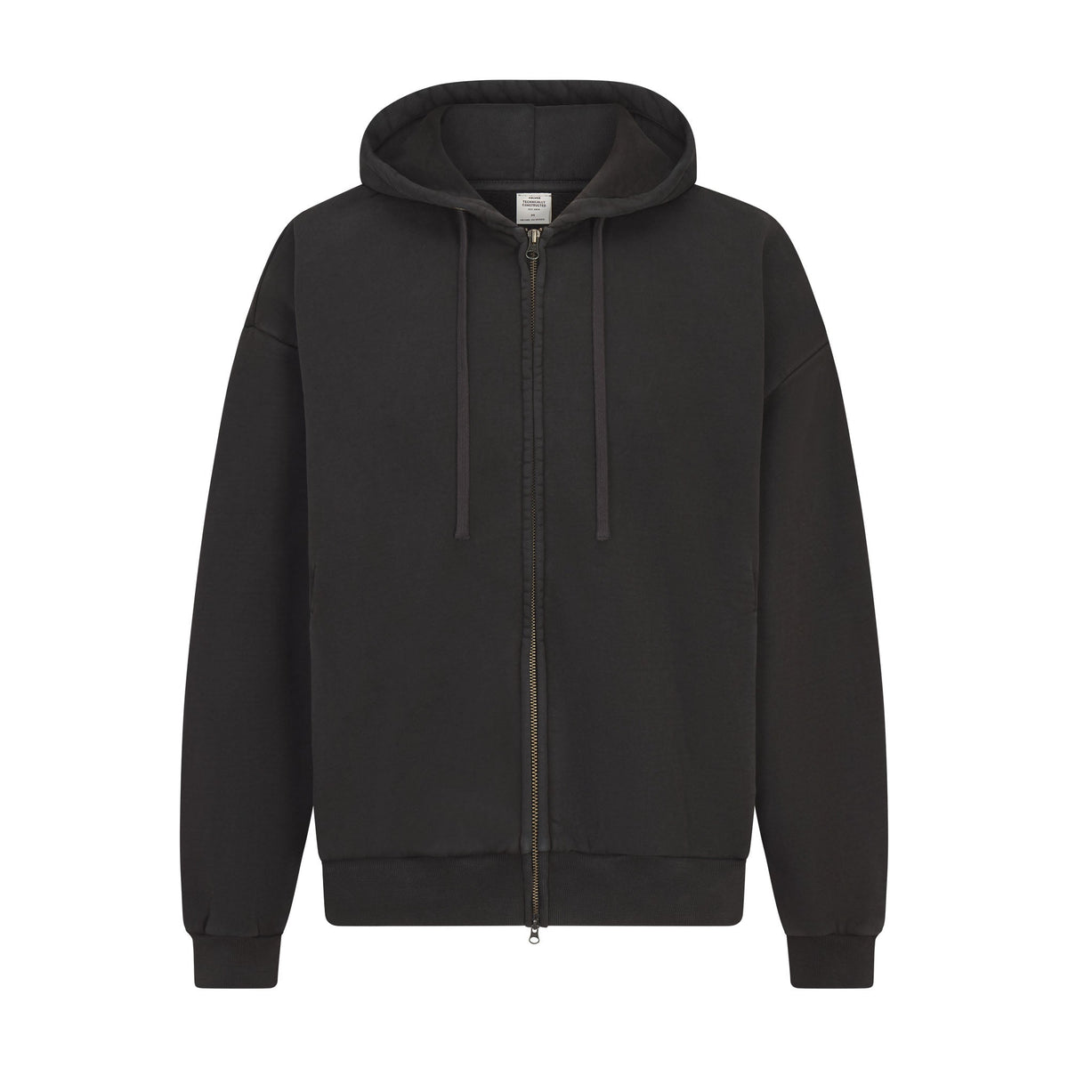 HEAVYWEIGHT FLEECE MENS ZIP UP HOODIE | WASHED ONYX