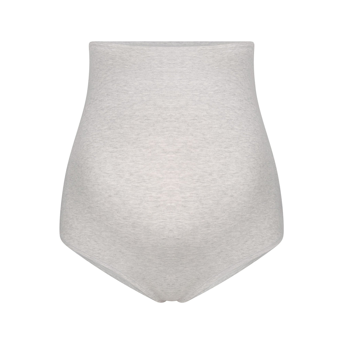 COTTON JERSEY MATERNITY HIGH-WAISTED BRIEF | LIGHT HEATHER GREY