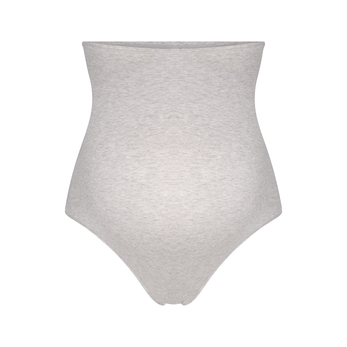 COTTON JERSEY MATERNITY HIGH-WAISTED THONG | LIGHT HEATHER GREY