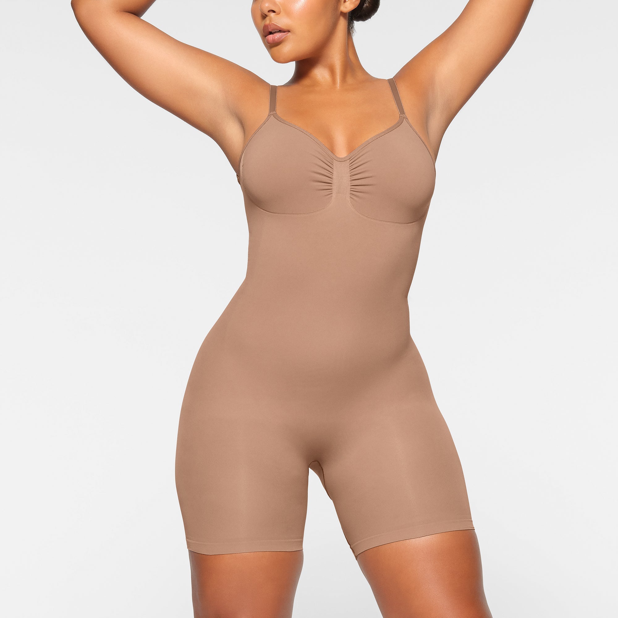 SEAMLESS SCULPT LOW BACK MID THIGH BODYSUIT | SIENNA