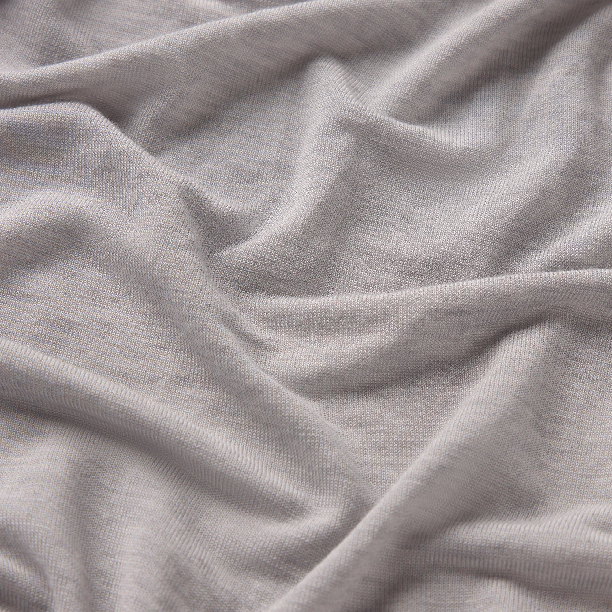 SHEER MODAL CREWNECK HENLEY | HEATHER GREY