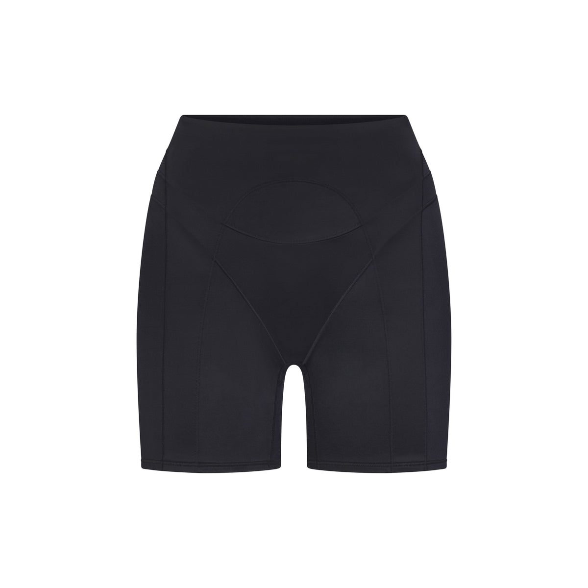 NikeSKIMS SATIN SHINE PANELED 5” BIKER SHORT | OBSIDIAN
