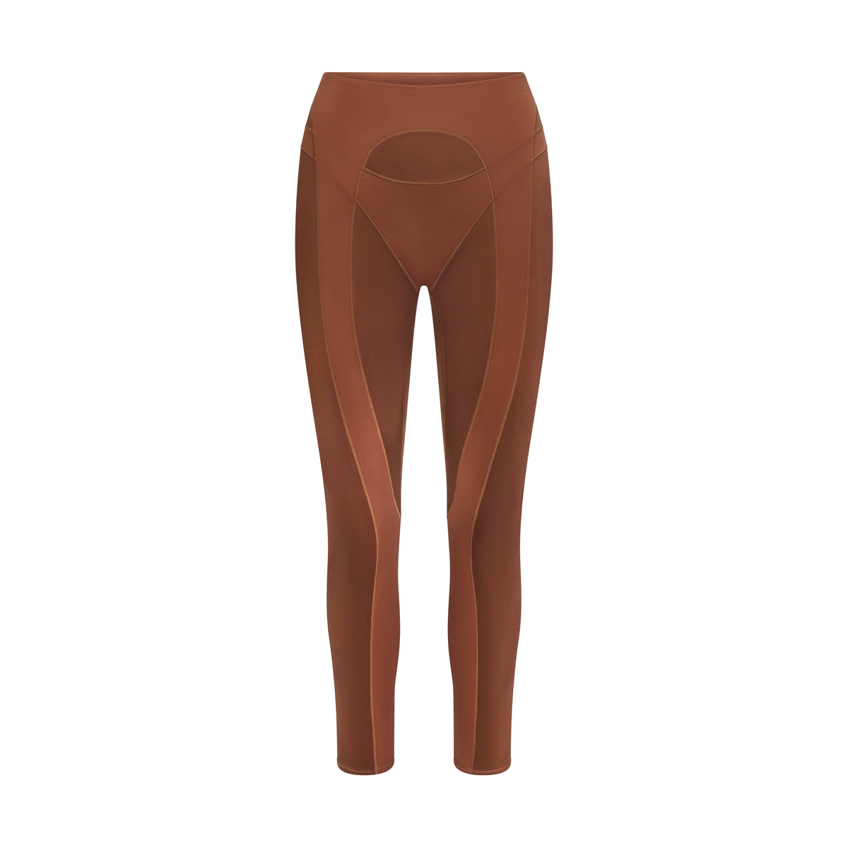 NikeSKIMS SATIN SHINE PANELED 26” LEGGING | CAROB BROWN